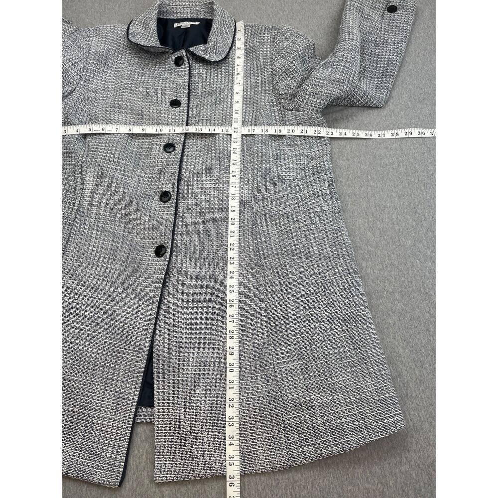 Pendleton Trench Coat Womens 18W Blue White Long Sleeve Lined - Picture 7 of 8